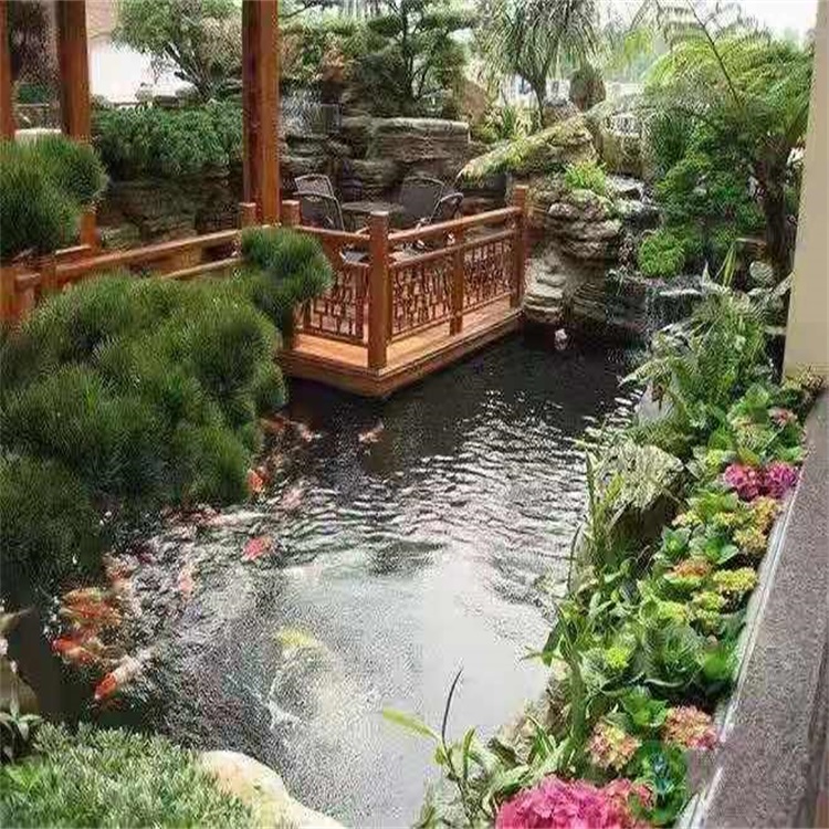 徐州大型庭院假山鱼池景观设计